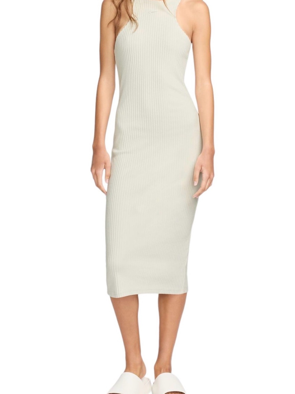 Nike SPORTSWEAR CHILL KNIT SLIM SLEEVELESS RIBBED MIDI DRESS XS